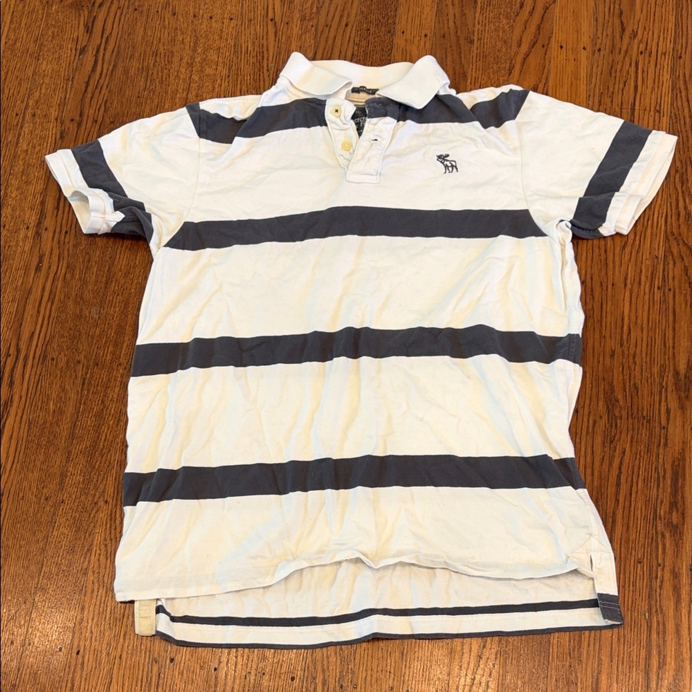 Vintage Y2K Abercrombie & Fitch Striped Muscle Polo Moose Tagged XXL Fits L